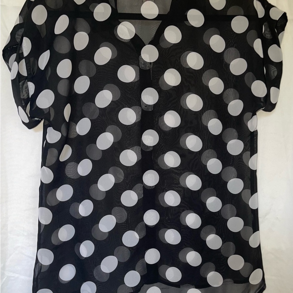 Black and White Polka Dot Blouse